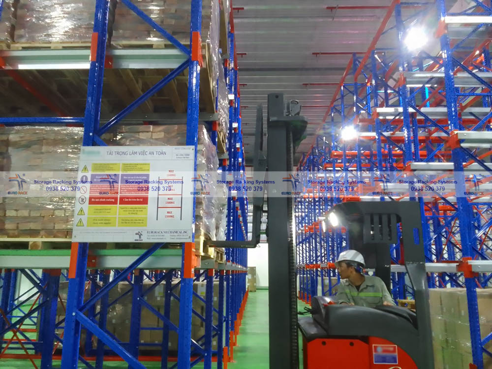 Thử tải 1500kg/pallet cho công trình Kệ Drive In Hà Nội