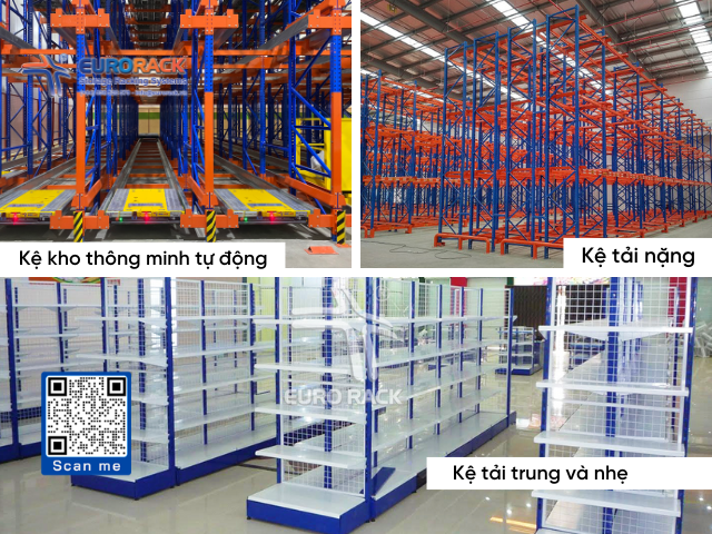 3 loại kệ chứa hàng chính